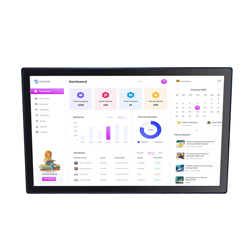 New 21.5 Inch Full HD 4K Customized Capacitive Industrial Touch PC with Multi-OS Support and SSD Storage