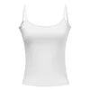 Women's Hot Summer Tank Top With Custom Logo 250GSM Camisole New Arrival Cotton Sleeve Shirts Spaghetti Strap Camis