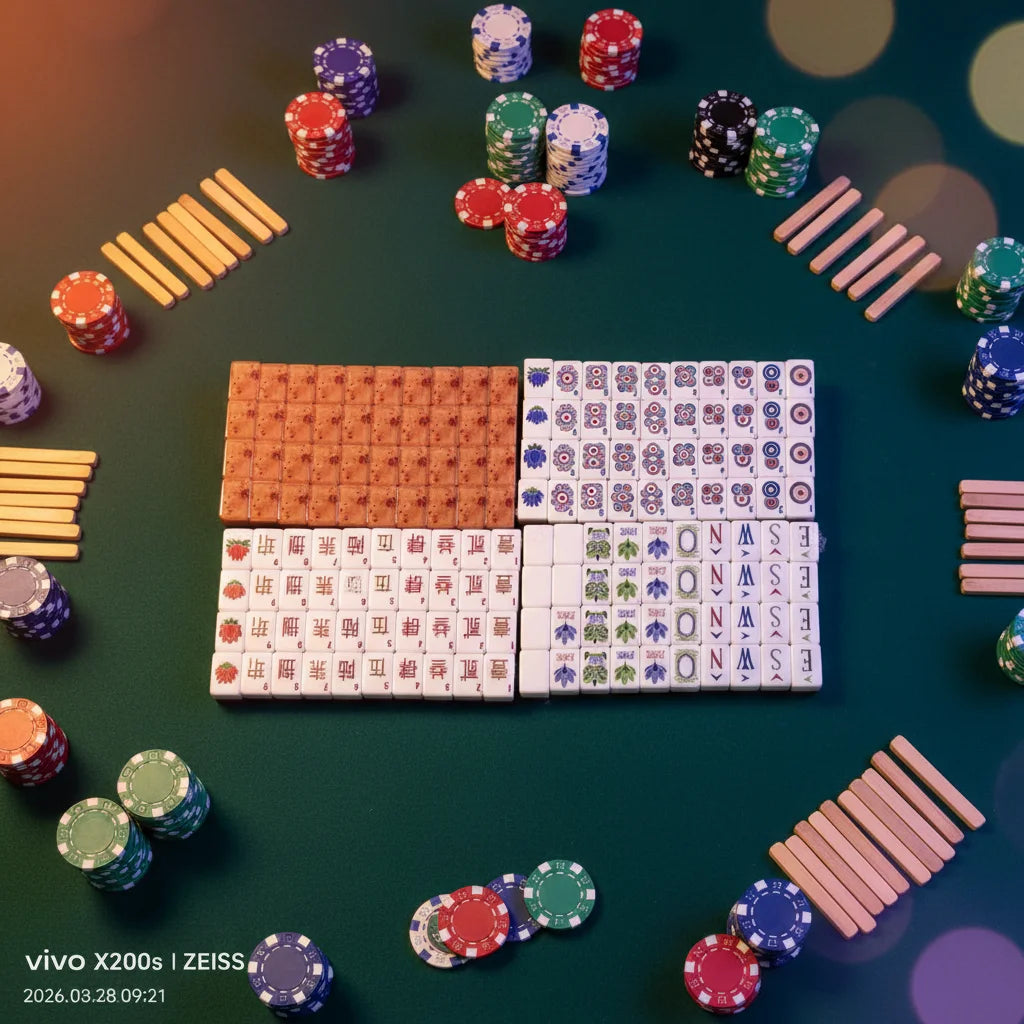 American Mahjong Hand-Crafted Four-Layer  Acrylic Inner Print Wood Grain 160Tiles European-American Style Set for Chess Card