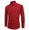 Men's Shirt Solid Color Long Sleeved Men's Shirt Casual Simple Slim Fit Business Fashionable Shirts