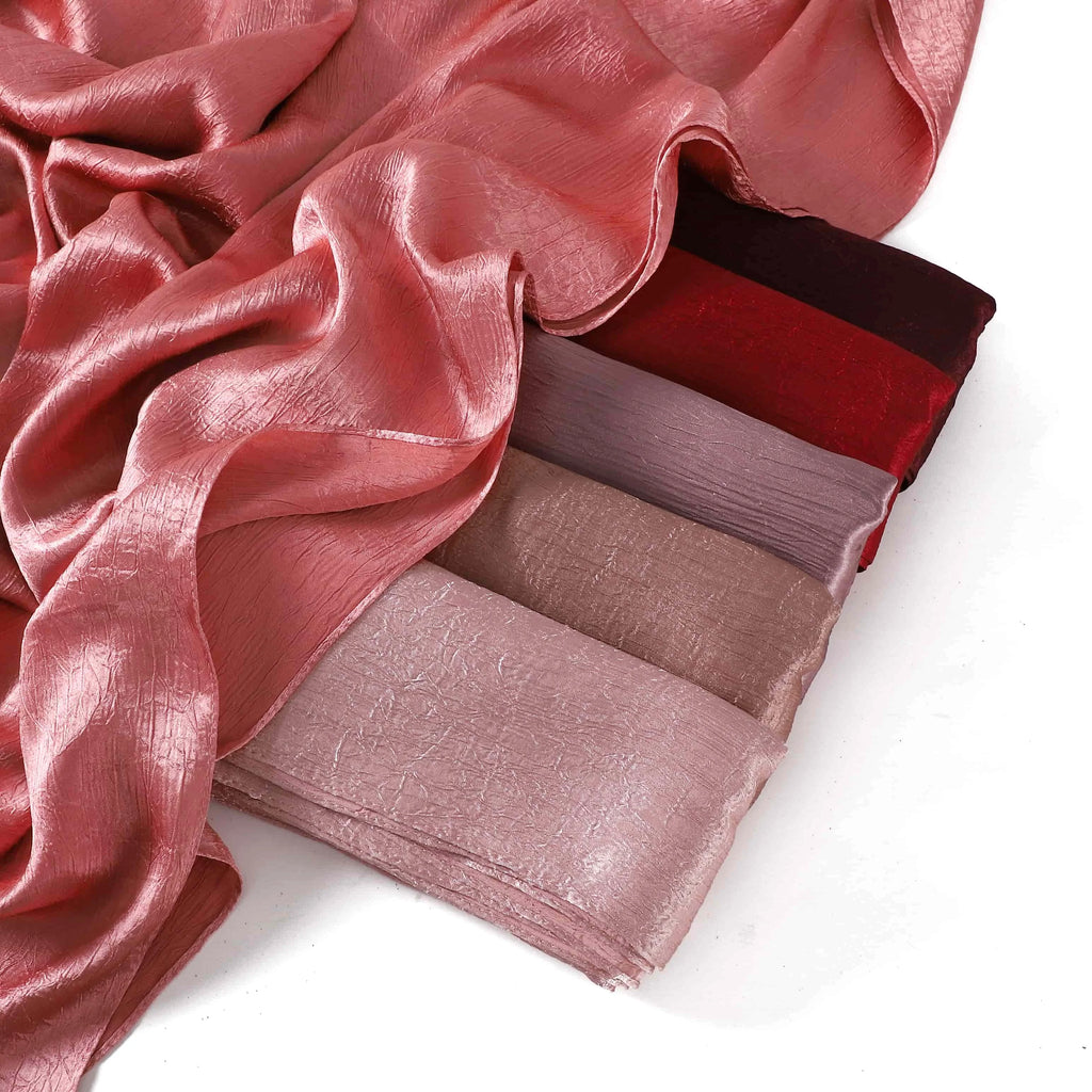 Crepe Silk Satin Solid Color Scarves Luxury Bandana Headband Headscarf Shawl Woman Turban Hijabs Rectangular Scarf for Women