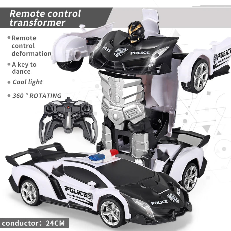 Remote Control Transformation Vehicle the Deformation Police Car Gesture Sensing 360 Degree Rotating Rc Car