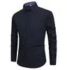 Men's Shirt Solid Color Long Sleeved Men's Shirt Casual Simple Slim Fit Business Fashionable Shirts