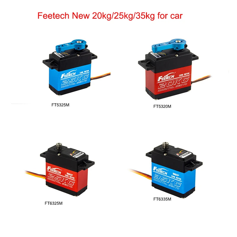 Feetech Digital 180 Degree Robot Stand Servo 20KG RC Cars with Servo Arm 25t Trx4 Servo 25kg Toy