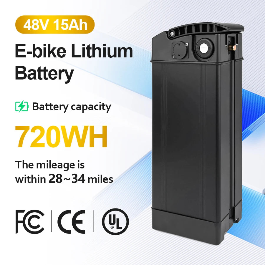 E-Bike Battery 48V 15Ah Lithium Battery