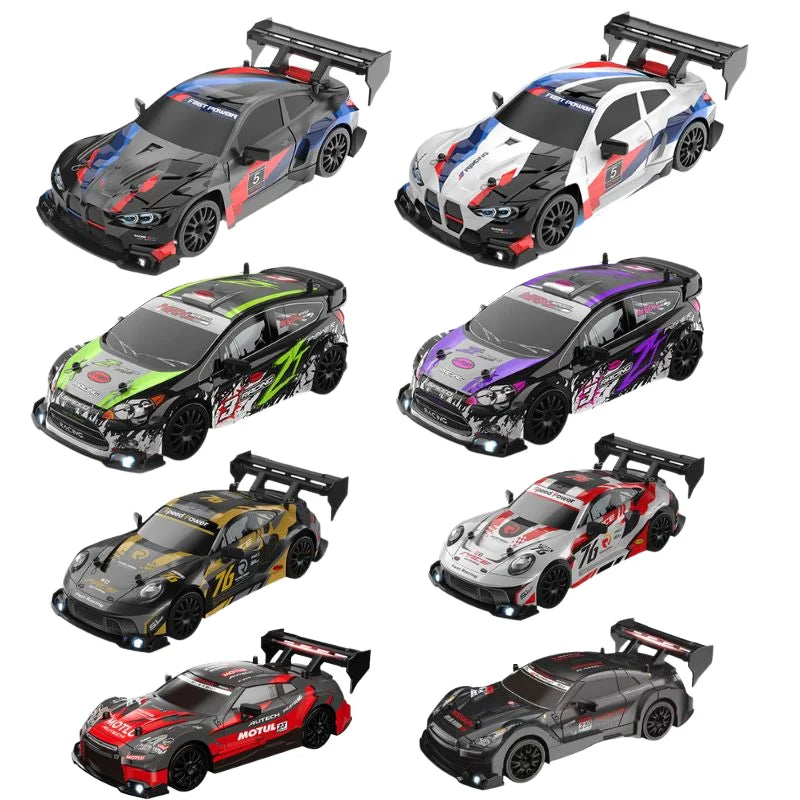 2.4GHZ Mini Remote Control Rc Drift Car 20 KM Rotating Toys for Children Durable Metal Material High Speed Racing 1/24 Scale