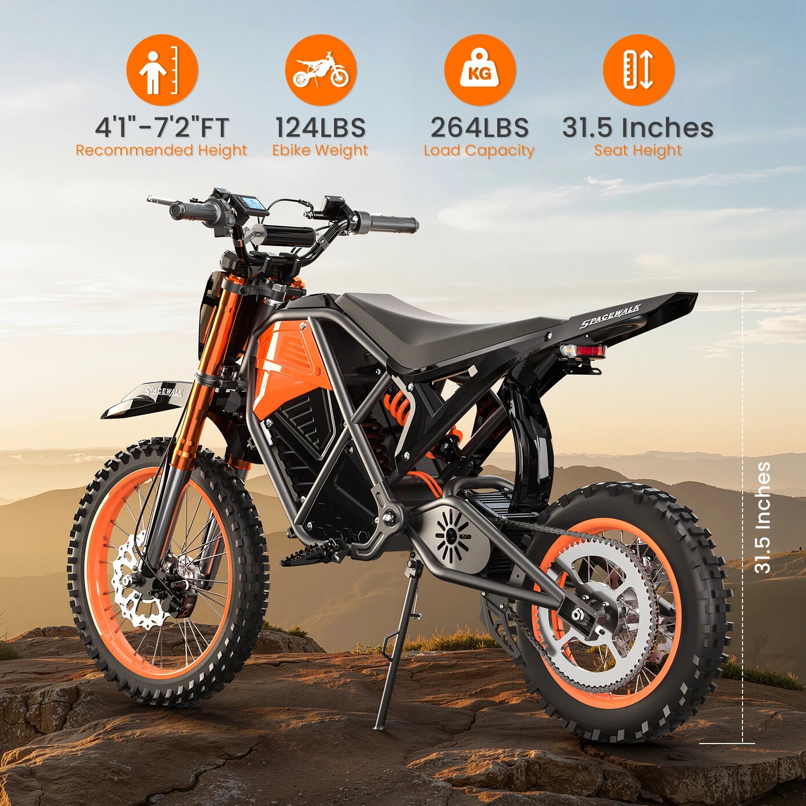 3500W Best E Bike in the US Warehouse Electric Mountain Bike 14 Inch Kid Moped Style Motorcycle High Speed Ebike