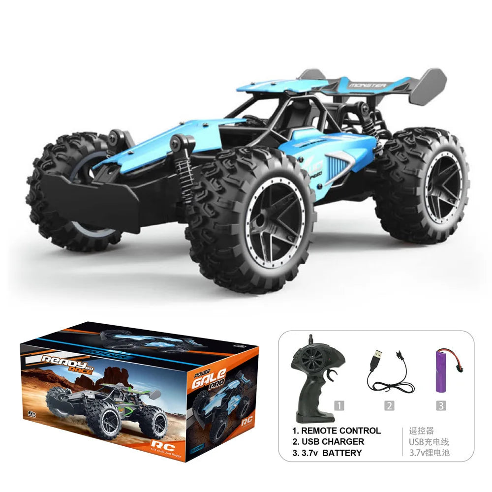 1: 18 Remote Control High-speed Four-wheel Drive Off-road Vehicle 2.4G High-speed Drop Resistant Remote Control Toy Car