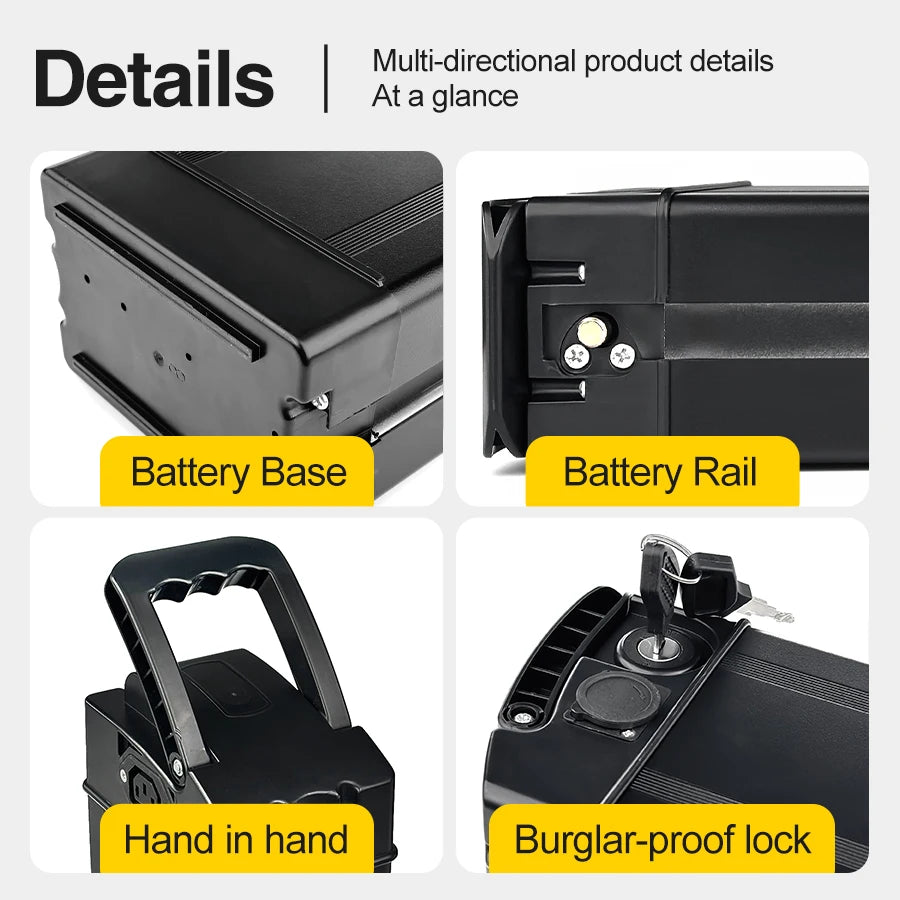 E-Bike Battery 48V 15Ah Lithium Battery