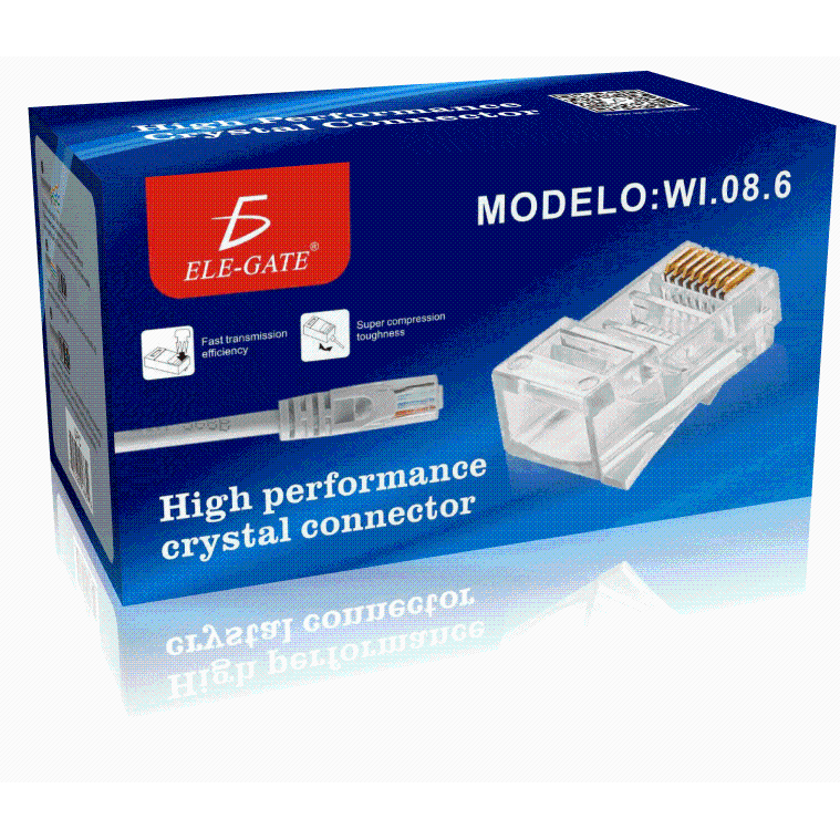 Plug Conector Rj45 Cable Red Internet Utp Cat 6