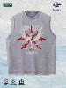 Spirit Winged Graphic Washed Vest US Warehouse 3 Colors Cotton Tank