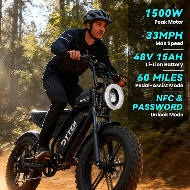 F6 DTTZH US Warehouse Fast Shipping Electric Bicycle Road Moped for Adults with NFC 48V15A With Rear Basket