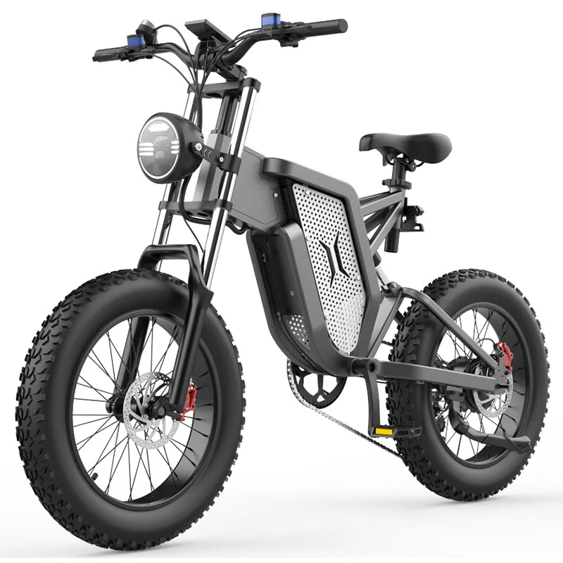 EKX X20 Electric Bicycle 35AH 2000W 48V Adult Mountain Ebike 20 Inch Mountain Moped Men's Road Hydraulic Oil Brake Electric Bike