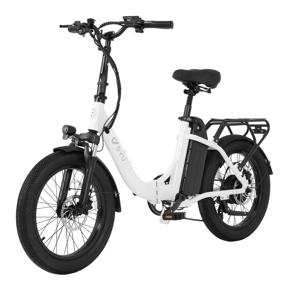 EU UK Wholesale DYU C9 Adult Electric Fat Tire E Bike Hybrid Foldable Cargo Retro Dirt Road City Moped 48V Lithium Battery