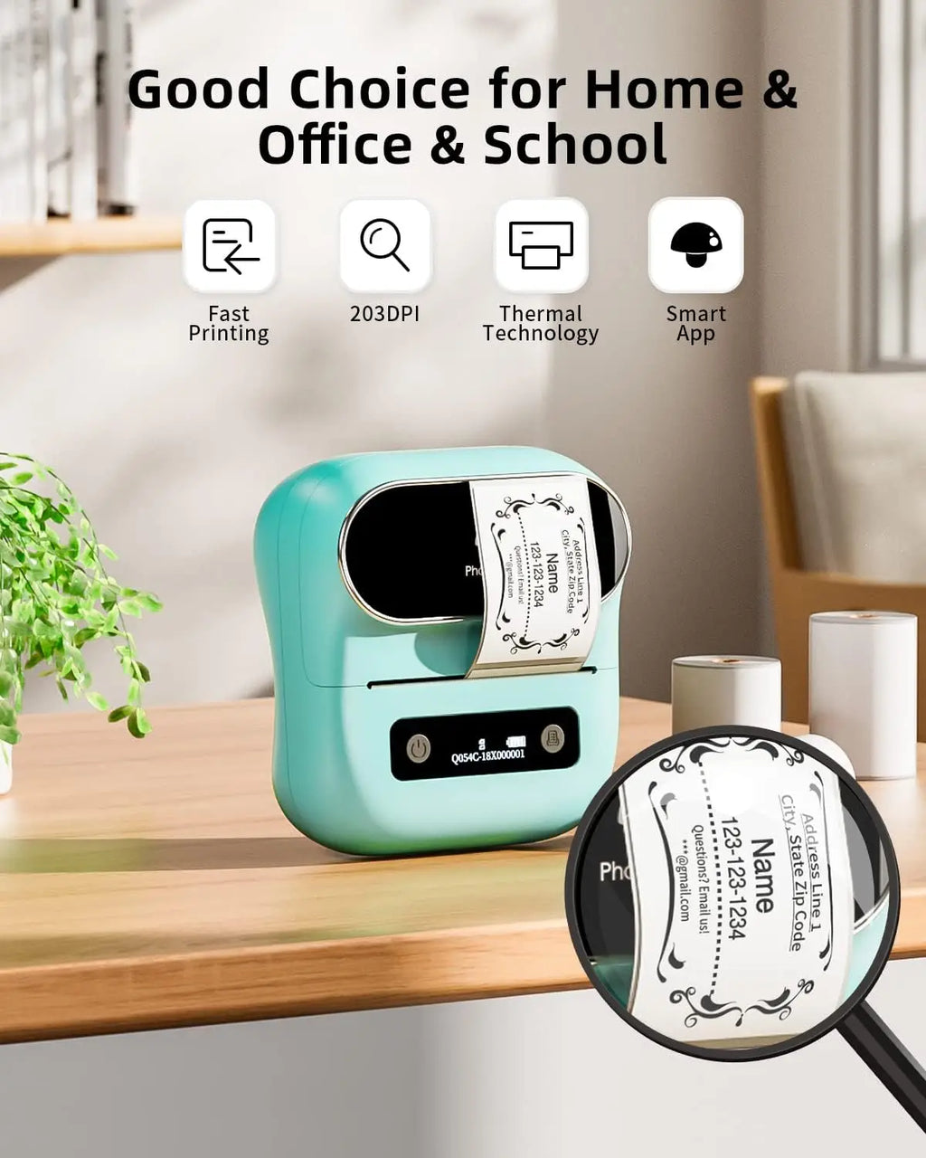 Phomemo M220 Mini Portable Label Maker Machine Wireless Address Label Printer Online Personal Business Use Barcode Compatible