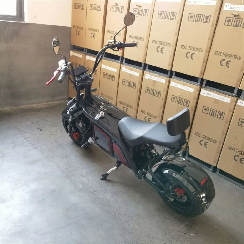 EEC COC Two Wheel Electric Moped with Sidecar 12 Inch 60V Brushless Motor 80km/h 2000-3000W Lithium Battery Unisex