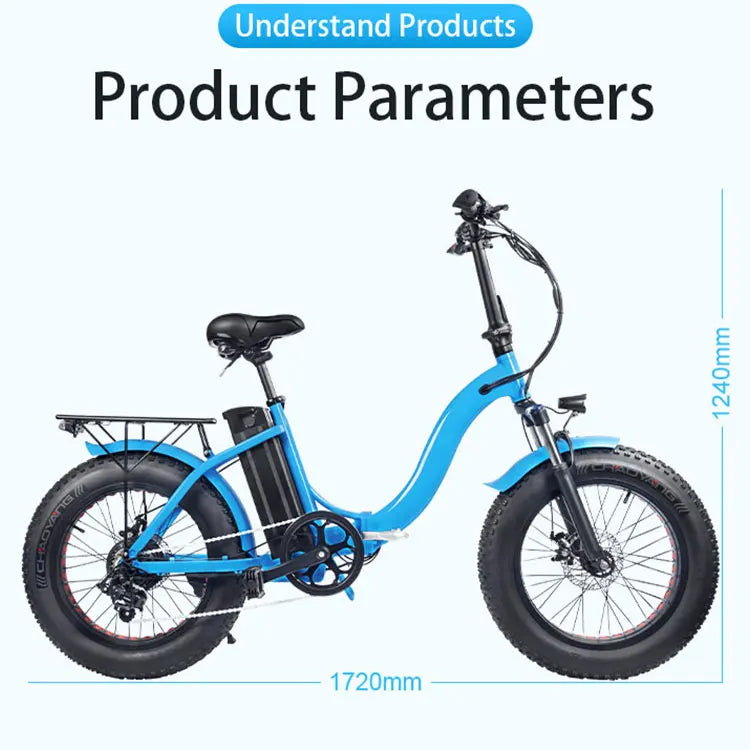 Long Range Fat Tire Electric Hybrid Bicycle 36Volt 15Ah 250Watt  20'' E-bicycle E-bike Electric Moped Folding Electric City Bike