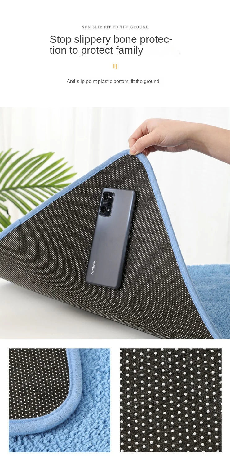 Factory Hot SellingCustomizable Size High Quality Absorbent Non-Slip Polyester Floor Door  Room Bath Mats