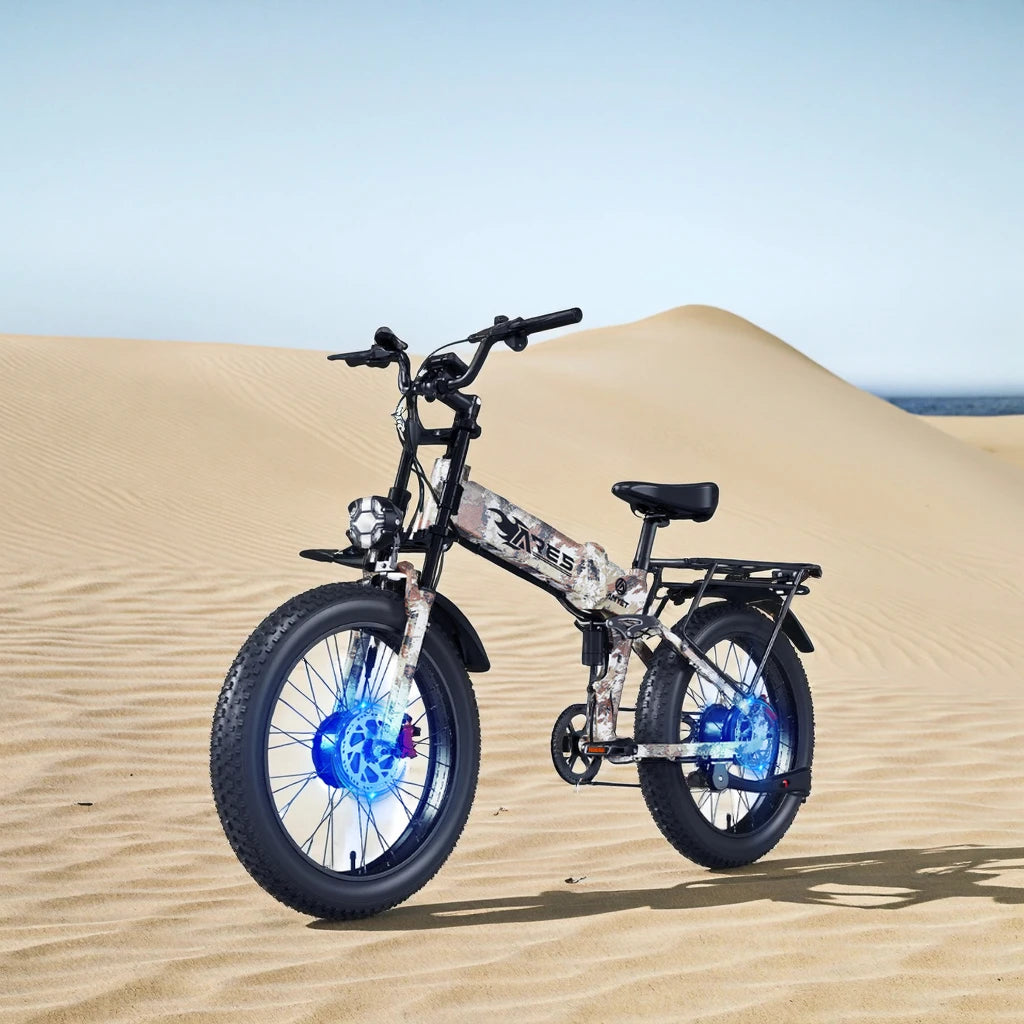 AMYET US Stock Foldable 24 Inch Easy Rider Folding Electric Bike 52v 750w Daul Motor Fat Tire Electric Bike E Bike