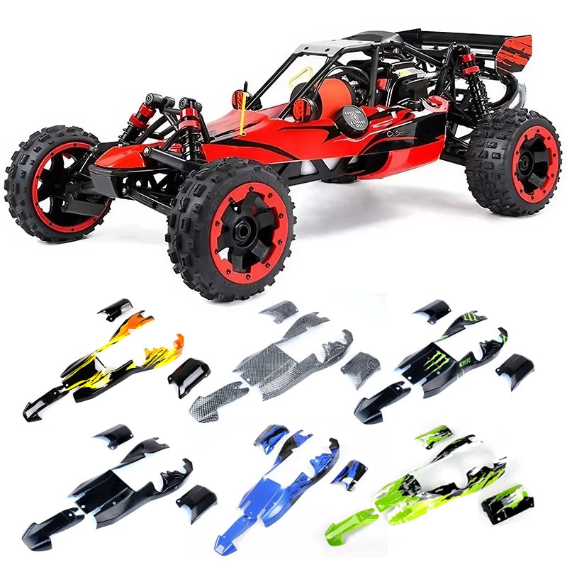 RofunRacing 5B 1:5 Gas Buggy Petrol Truck Baja 2.4G RWD Nitro Fuel Remote Control Truggy 2 Stroke Oil Engine 29CC RTR RC Car 1/5