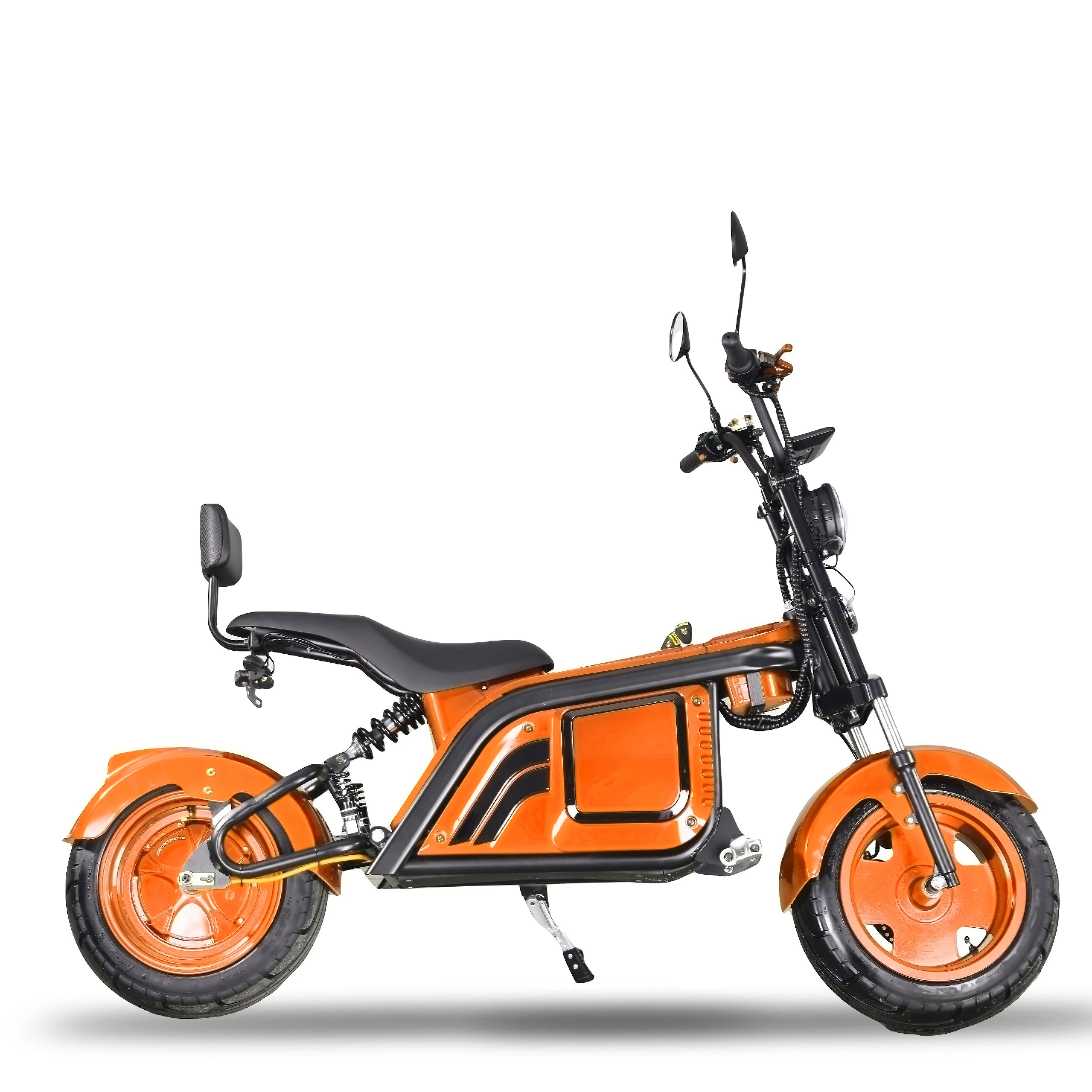 EEC COC Two Wheel Electric Moped with Sidecar 12 Inch 60V Brushless Motor 80km/h 2000-3000W Lithium Battery Unisex