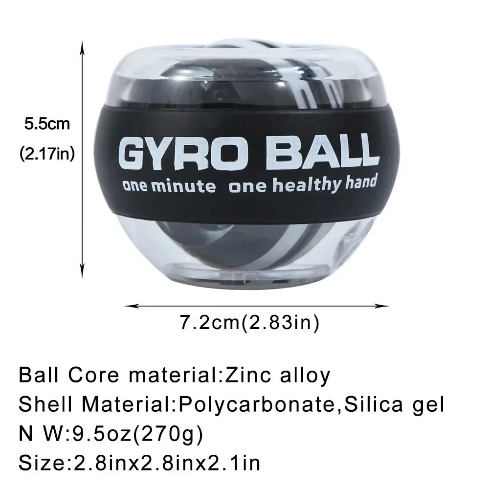 Auto-Start 410g Full Metal Gyro Ball Trainer Weighted Wrist Exercise Ball for Arm & Wrist Strength Training