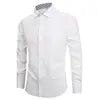 Men's Shirt Solid Color Long Sleeved Men's Shirt Casual Simple Slim Fit Business Fashionable Shirts