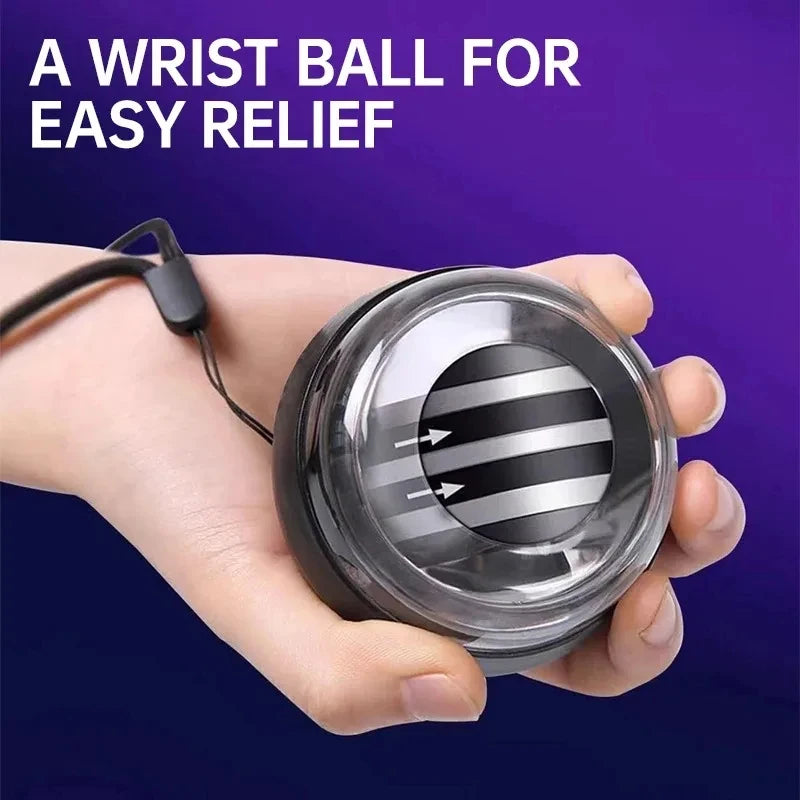 Auto-Start 410g Full Metal Gyro Ball Trainer Weighted Wrist Exercise Ball for Arm & Wrist Strength Training