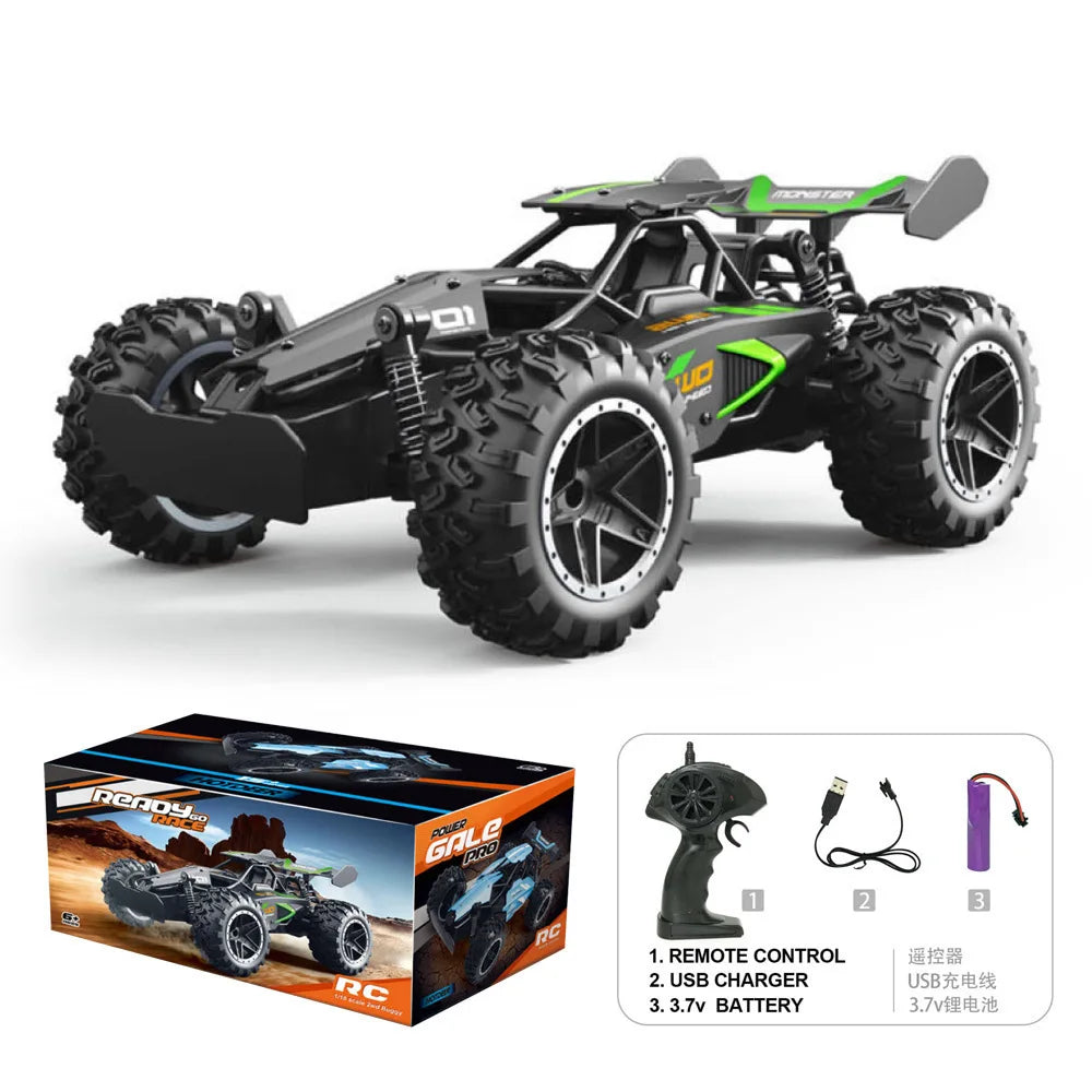 1: 18 Remote Control High-speed Four-wheel Drive Off-road Vehicle 2.4G High-speed Drop Resistant Remote Control Toy Car