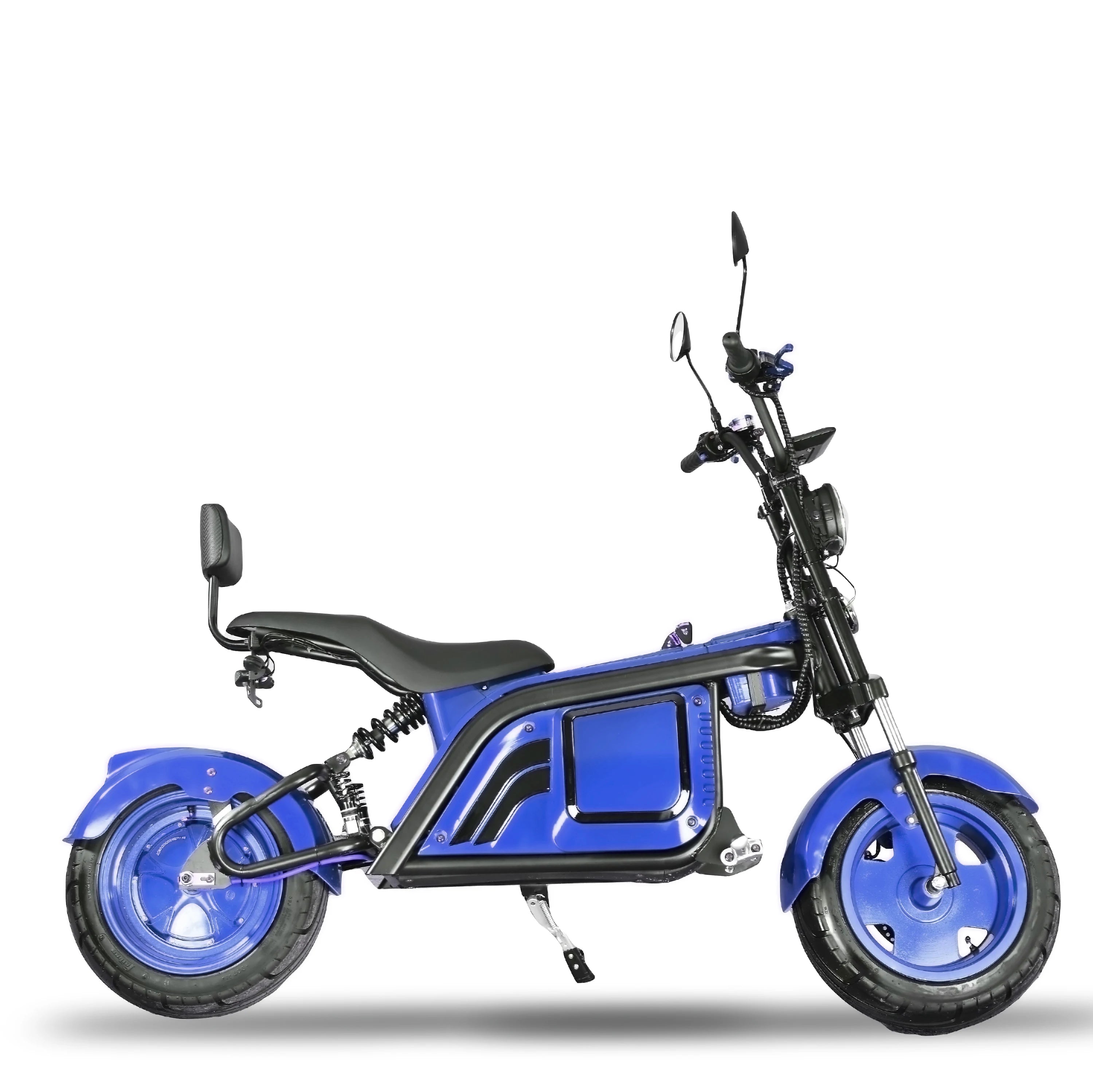 EEC COC Two Wheel Electric Moped with Sidecar 12 Inch 60V Brushless Motor 80km/h 2000-3000W Lithium Battery Unisex
