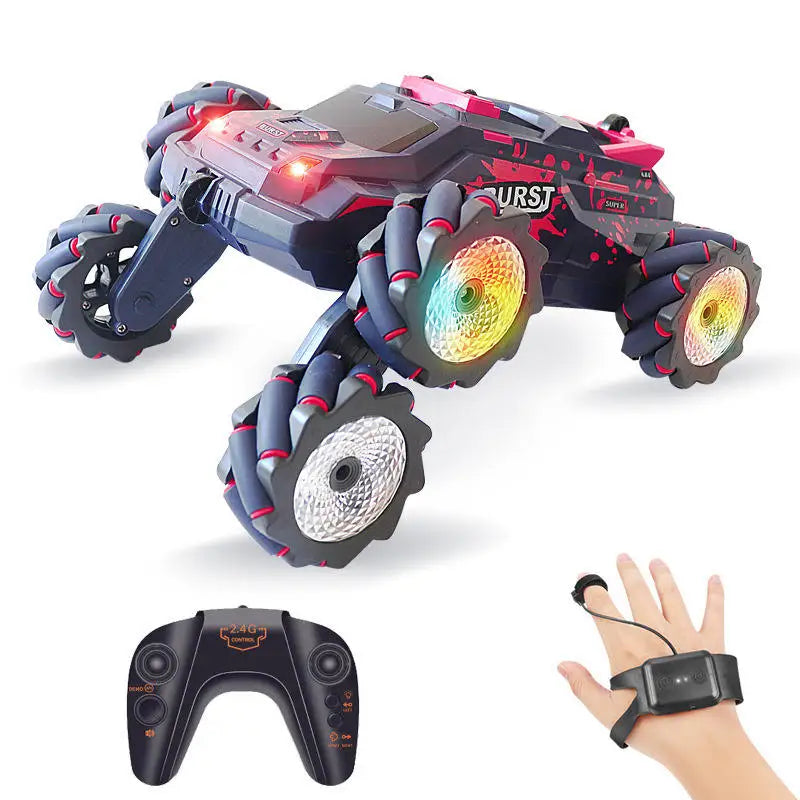 New Sing Arm 4-Channel RC Spray Climbing Buggy Gesture Control Stunt Car with Charger and USB Cable Indoor-Outdoor Ready-to-Go