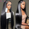Wholesale 1B Black Color 150% 180% Density Silky Straight Human Hair 13x4 Hd Peruvian Hair Wig Lace Front Wigs for Black Women