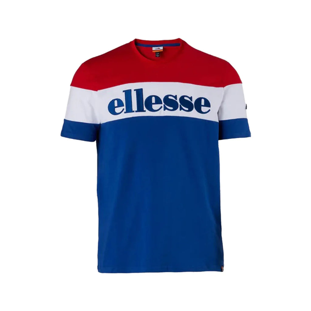 Ellesse Punto T Mens Active Shirts & Tees Color Red/White/Blue | 100% Authentic Made in China Model MSS-EM08505491