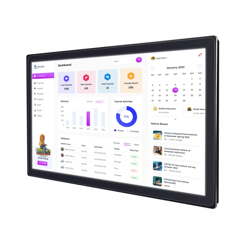 New 21.5 Inch Full HD 4K Customized Capacitive Industrial Touch PC with Multi-OS Support and SSD Storage