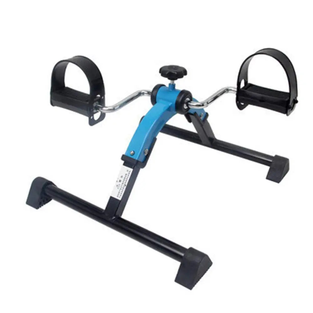 Home Exerciser Mini Cycle Fitness Exercise Bike Mini Bike Hand and Foot Trainer Foldable New Blue