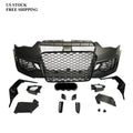 Car Front Body Kits for 12-16 audi A5 B8.5 S5 Upgrade 17-19 RS5 B9 Style Car Bumper Gloss Black