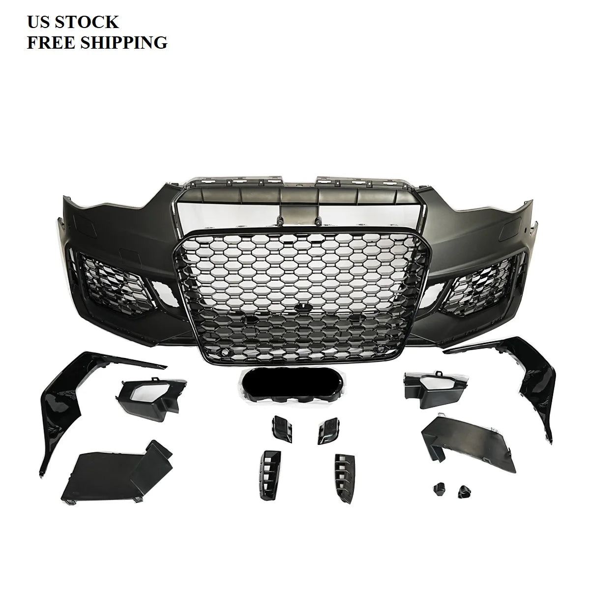 Car Front Body Kits for 12-16 audi A5 B8.5 S5 Upgrade 17-19 RS5 B9 Style Car Bumper Gloss Black