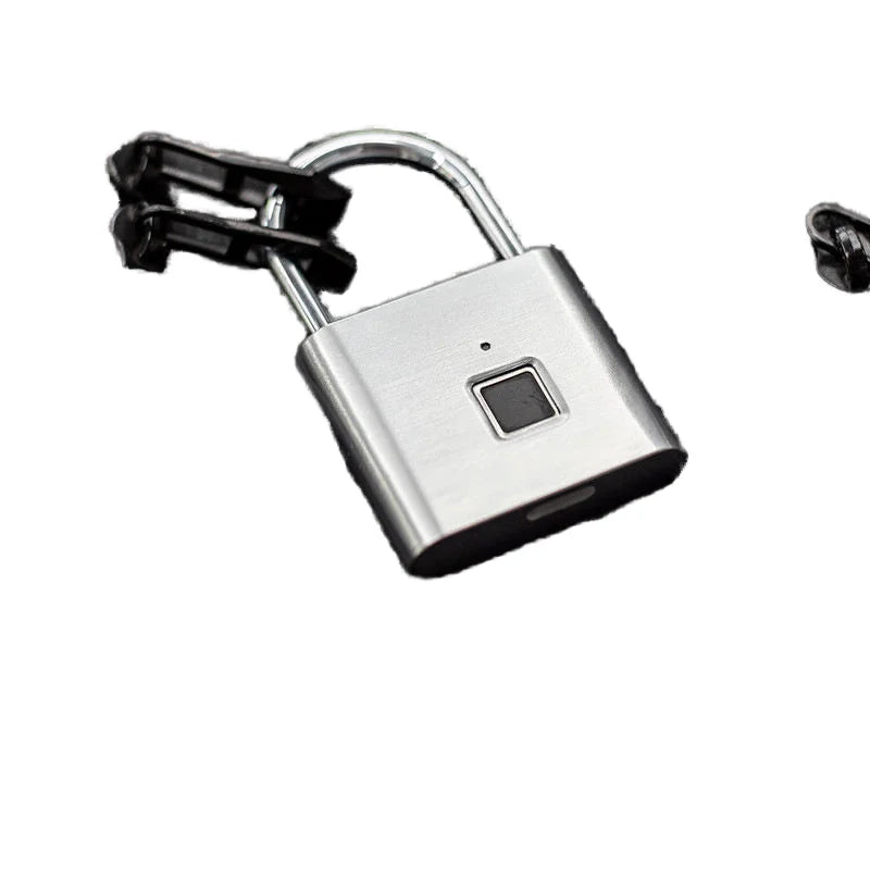 New Products 2025 Keyless Waterproof Metal Fingerprint Smart Padlock with USB Charging - Portable Mini Bike & Door Security Lock