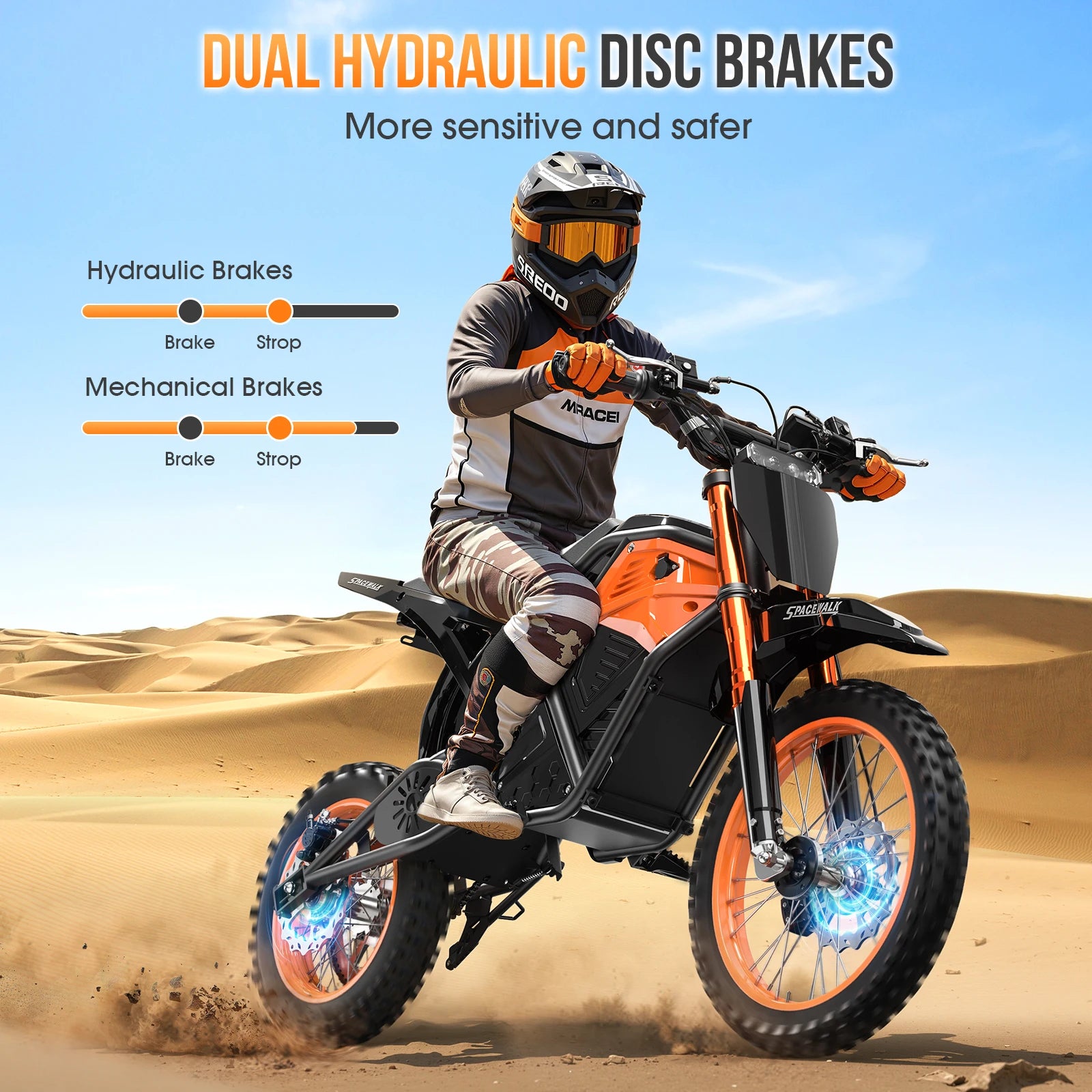 3500W Best E Bike in the US Warehouse Electric Mountain Bike 14 Inch Kid Moped Style Motorcycle High Speed Ebike