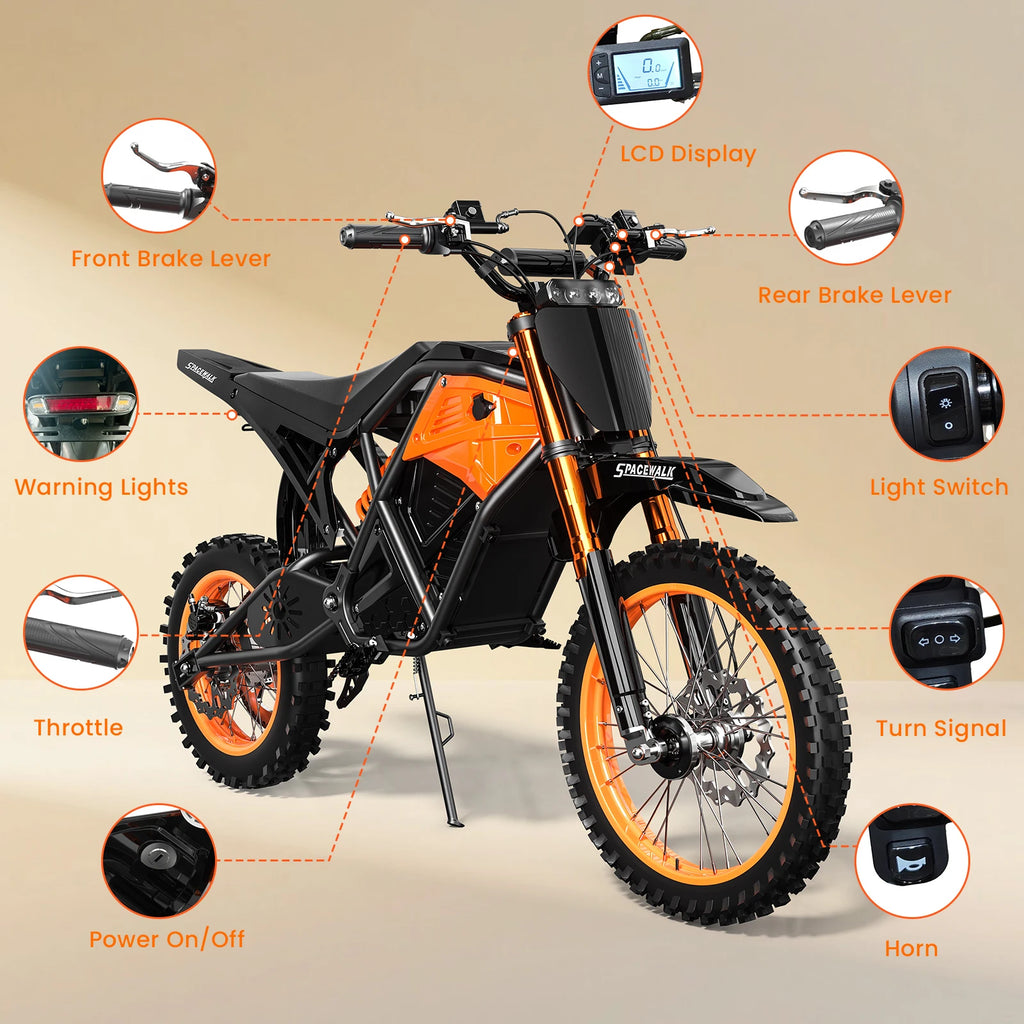 3500W Best E Bike in the US Warehouse Electric Mountain Bike 14 Inch Kid Moped Style Motorcycle High Speed Ebike