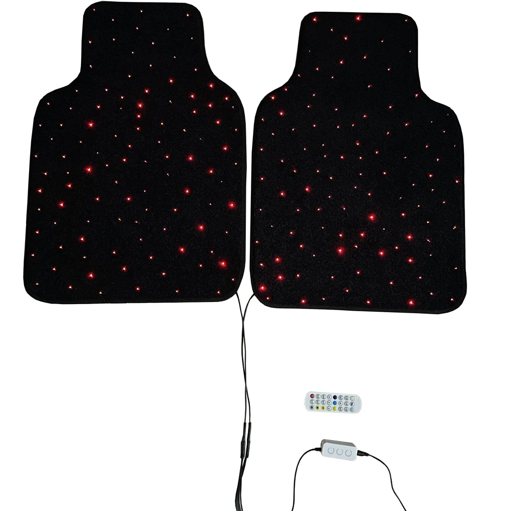 WaterProof Fiber Optic Star Light Car LED Rugs Twinkle Starlight Car Mats With APP Remote Control Light Effect