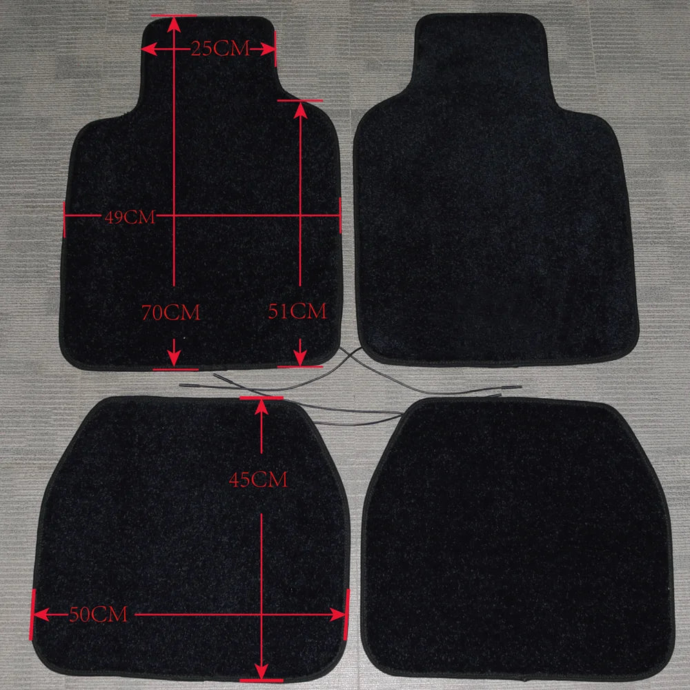 WaterProof Fiber Optic Star Light Car LED Rugs Twinkle Starlight Car Mats With APP Remote Control Light Effect