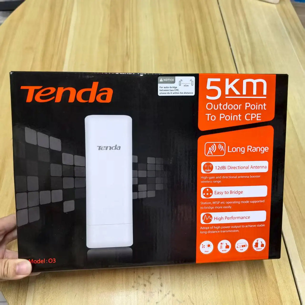 Hot Selling Tenda O3 CPE Outdoor 150Mbps Wireless WiFi Repeater Extender Router AP Access Point 300Mbps Max. LAN POE Adapter QoS