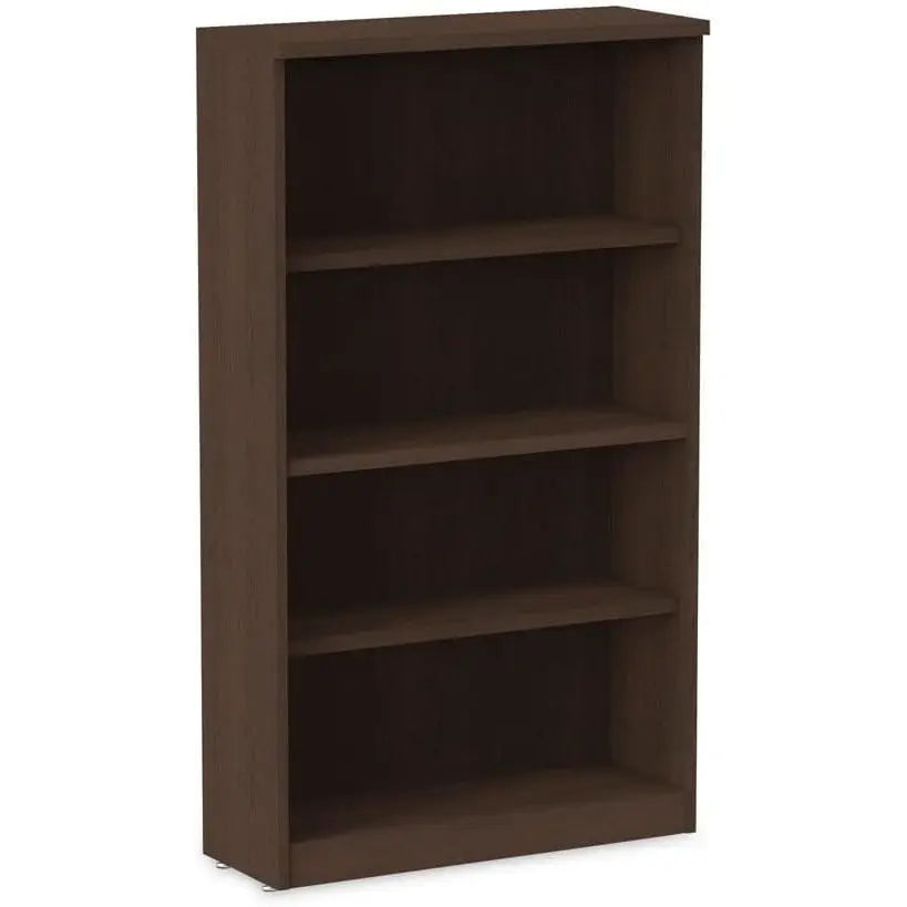Alera Valencia Series Four-Shelf Music Bookcase Espresso Finish Bedroom Study Room Hospital Use Door Mount Living Room 32.48W X