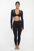 Nude Feel Yoga Long Sleeve Set For Women Pullover Quick-Dry Compression Shirt Outdoor Fitness Activewear Woman Sports Sets