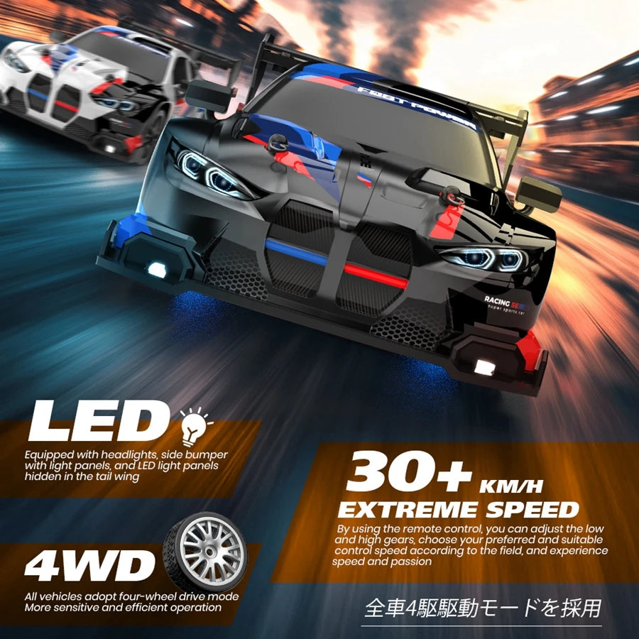 4WD Remote Control Drift Car 1:24 Mini Remote Control Racing Car Model 2.4G Radio High Speed RC Car Boy Toy Gift