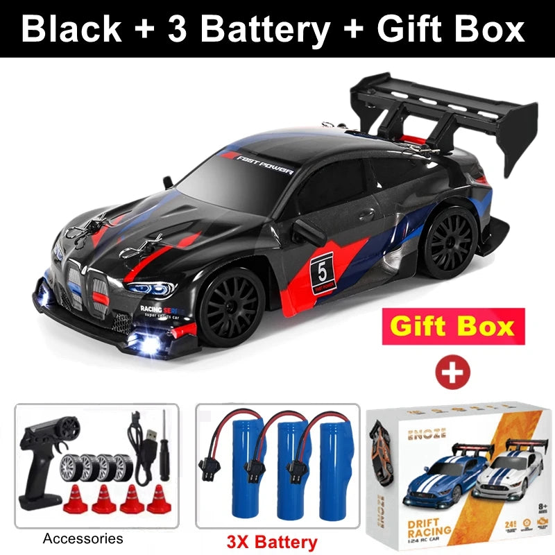 4WD Remote Control Drift Car 1:24 Mini Remote Control Racing Car Model 2.4G Radio High Speed RC Car Boy Toy Gift