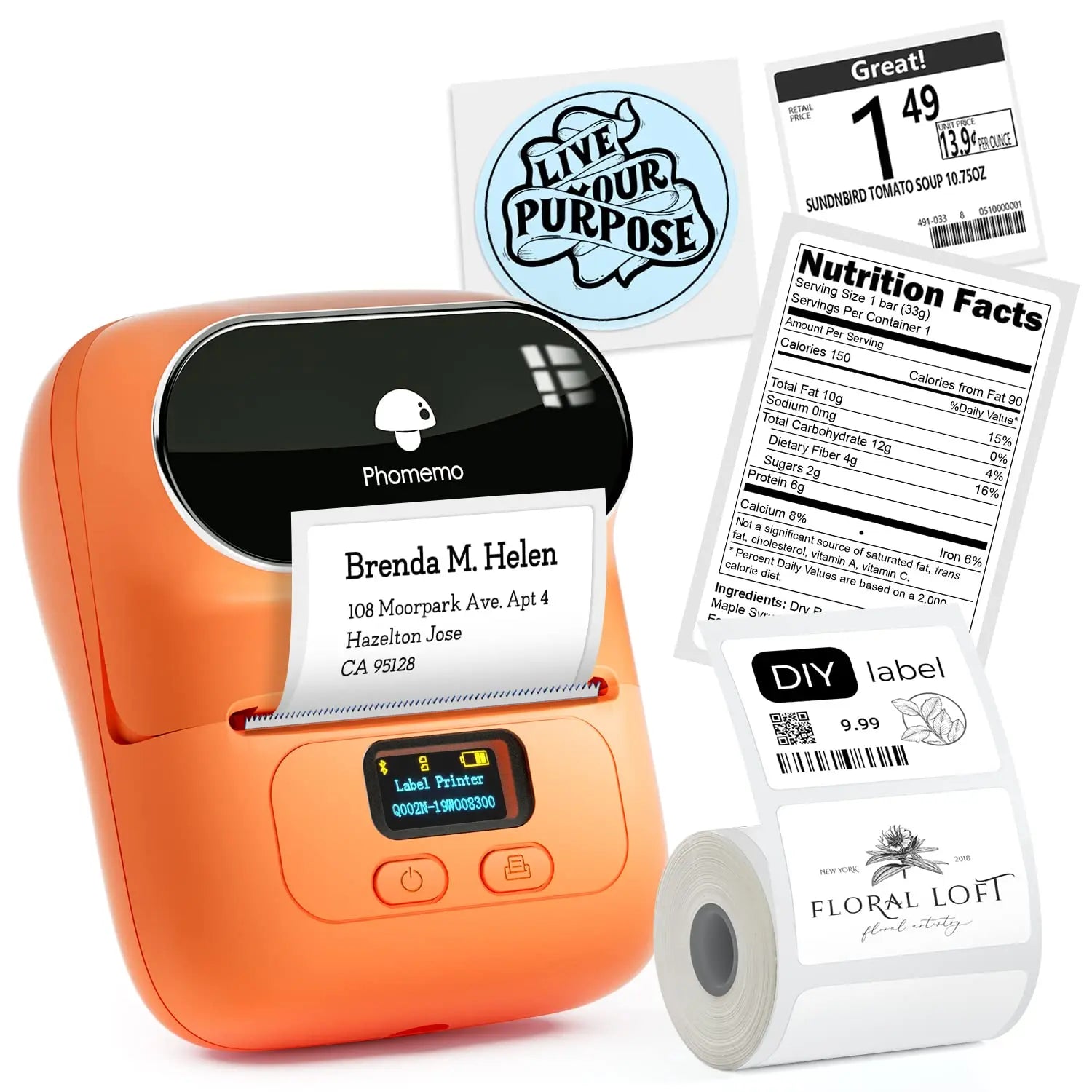 Phomemo M110 M221 M220 M120 Label Maker Multifuntional Mini Label Printer Bluetooth Thermal Printer Inkless for Small Business