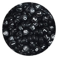 100-500PCS Acrylic Digital Beads Round Flat Loose Spacer Number Beads For Jewelry Making DIY Bracelet Necklace Accessories 7x4mm