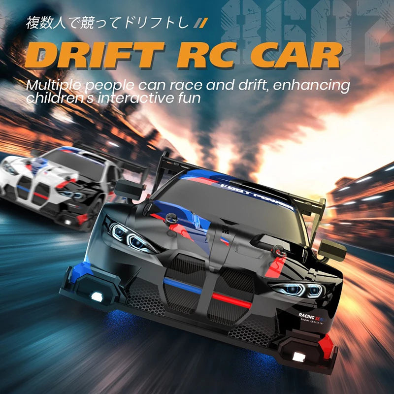 RC Drift Car 4WD Remote Control High Speed Racing Vehicle with LED Lights 2.4GHz Radio 4x4 Off-Road Truck Toy for Children Kids